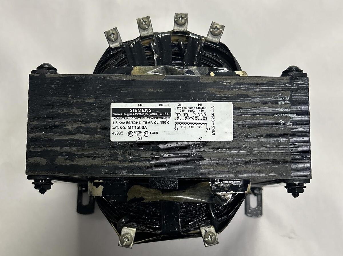 Used SIEMENS,MT1500A,CONTROL TRANSFORMER 1.5KVA