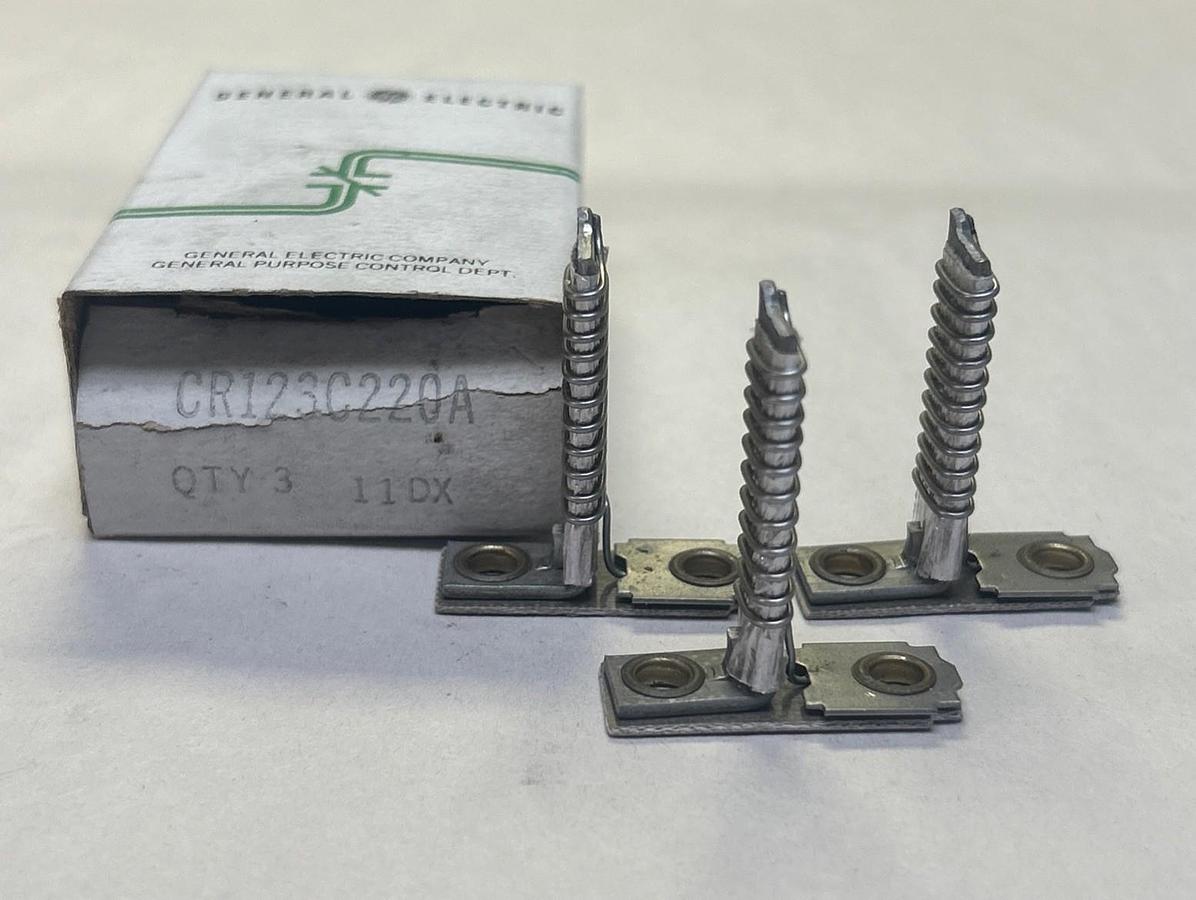 GENERAL ELECTRIC,CR123C220A,THERMAL OVERLOAD HEATER ELEMENT LOT OF 3 NOS