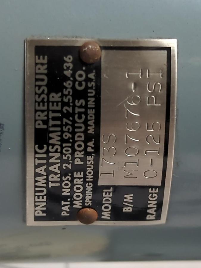 MOORE,173S,PNEUMATIC PRESSURE TRANSMITTER B/M M107676-1 NOS