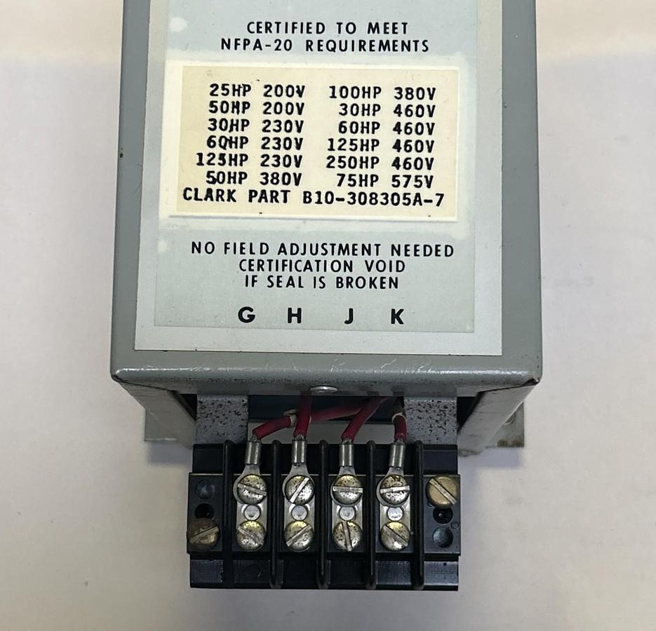 Used JOSLYN CLARK,B10-308305A-7,LOCKED ROTOR PROTECTOR