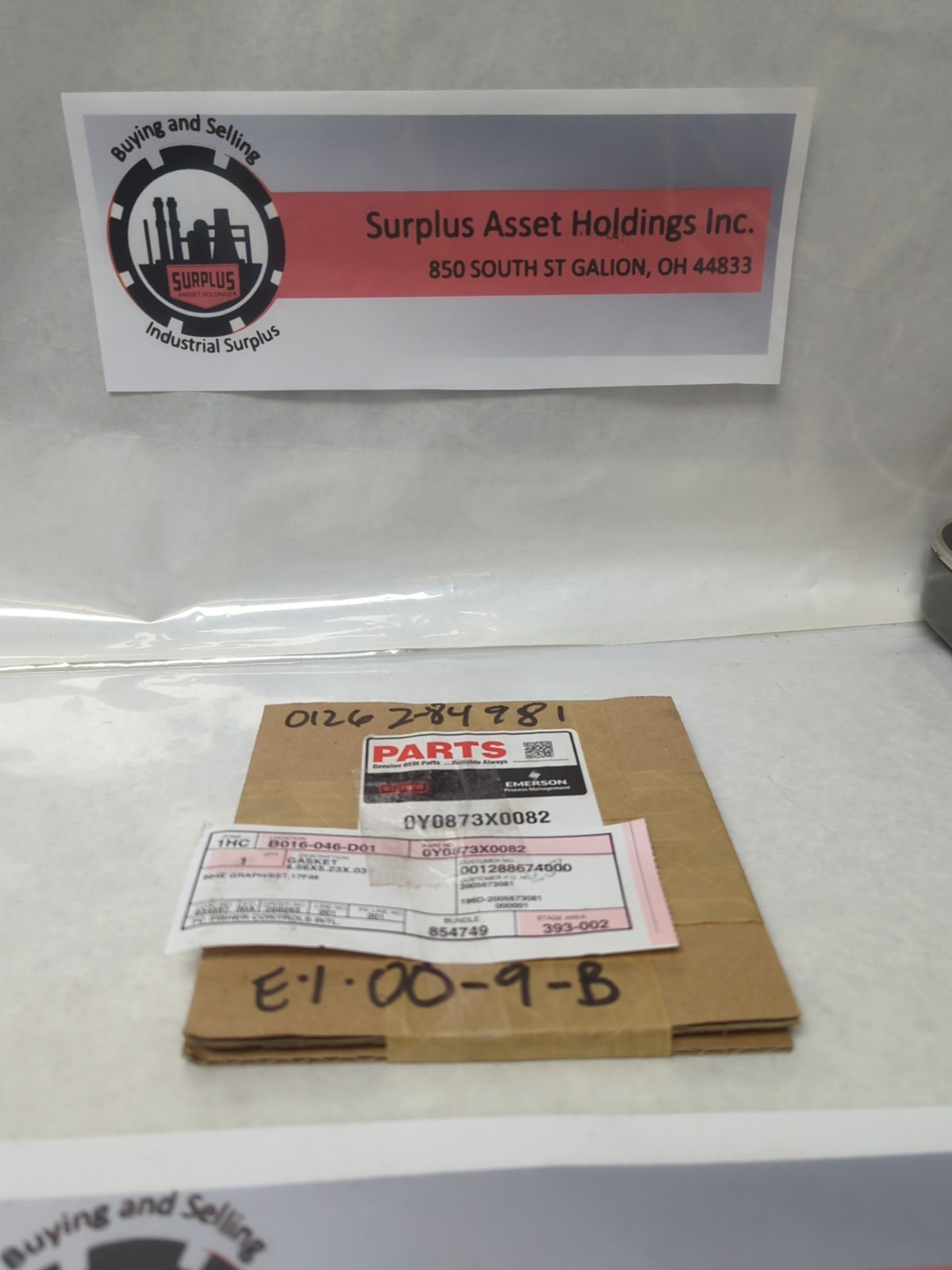 FISHER EMERSON,0Y0873X0082,GRAPHOIL GASKET NOS