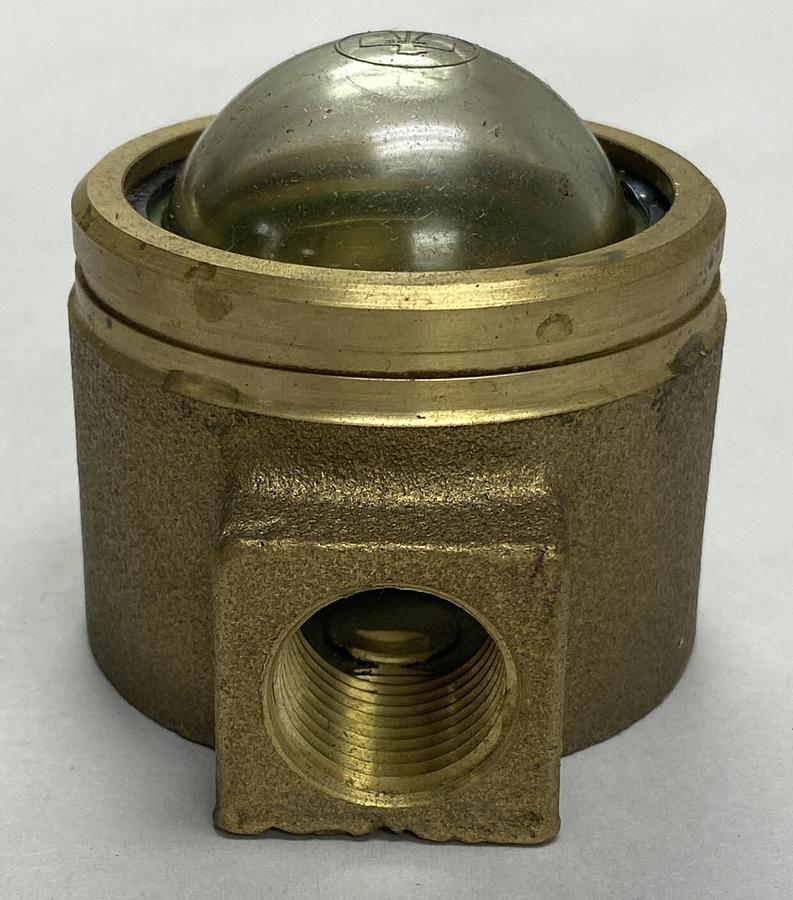 Machine Product,SI 3050 1/2,Model 202 Visual Flow Indicator Dome Glass 1/2" NOS