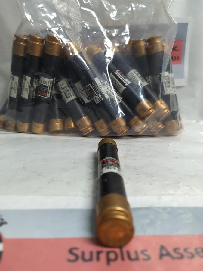 Used COOPER BUSSMANN,FRS-R-25,FUSETRON 25 AMP FUSE LOT OF 36 PRE-OWNED
