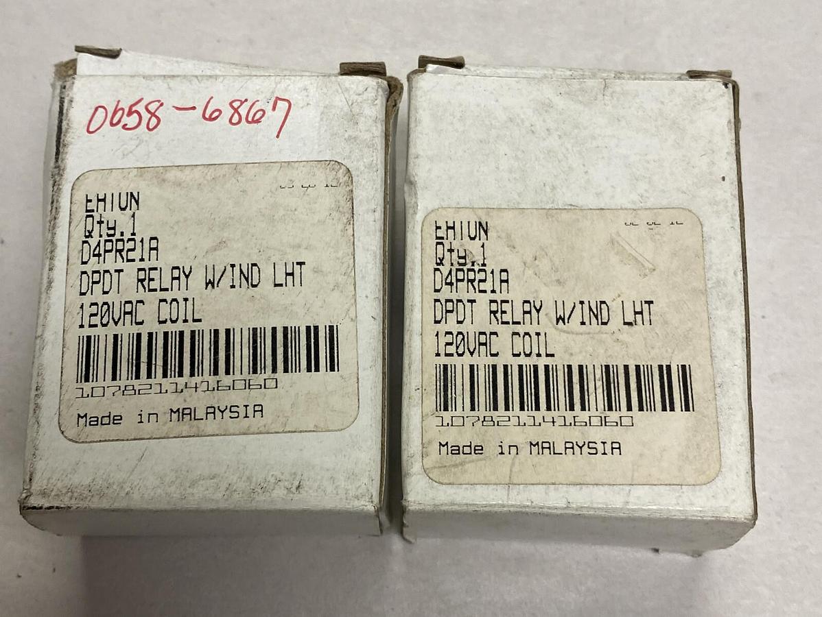 EATON,D4PR21A,GENERAL PURPOSE RELAY LOT OF 2 NOS