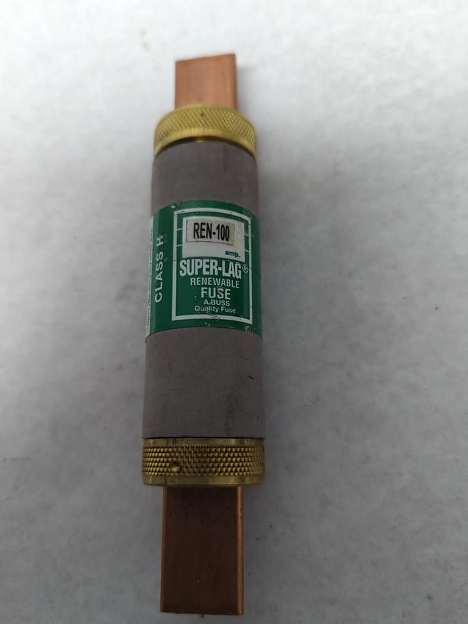 COOPER BUSSMANN,REN-100,SUPER-LAG RENEWABLE 100 AMP FUSE NOS