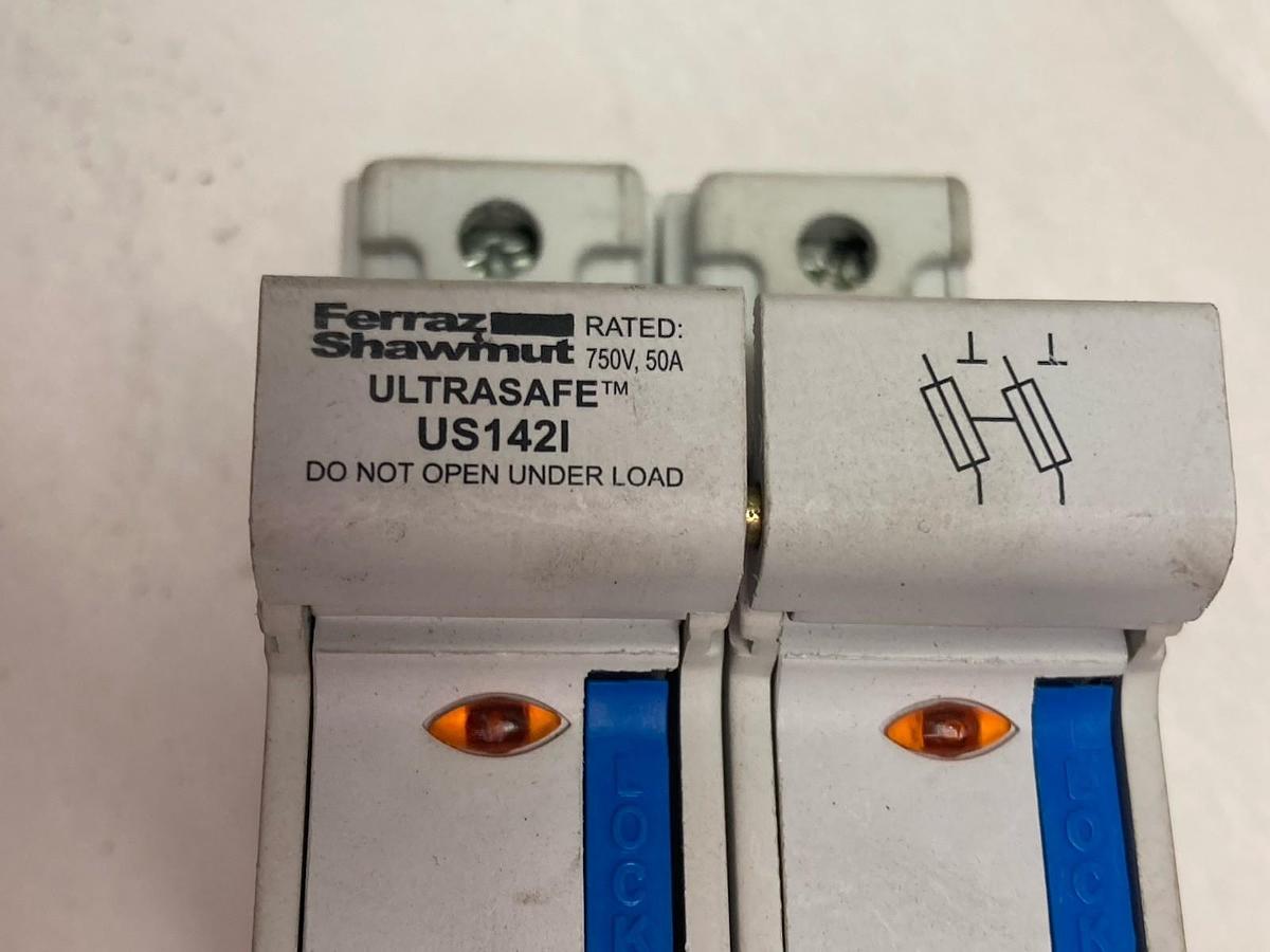Used Ferraz Shawmut,US142I,Ultrasafe Fuse Holders 750V 50A