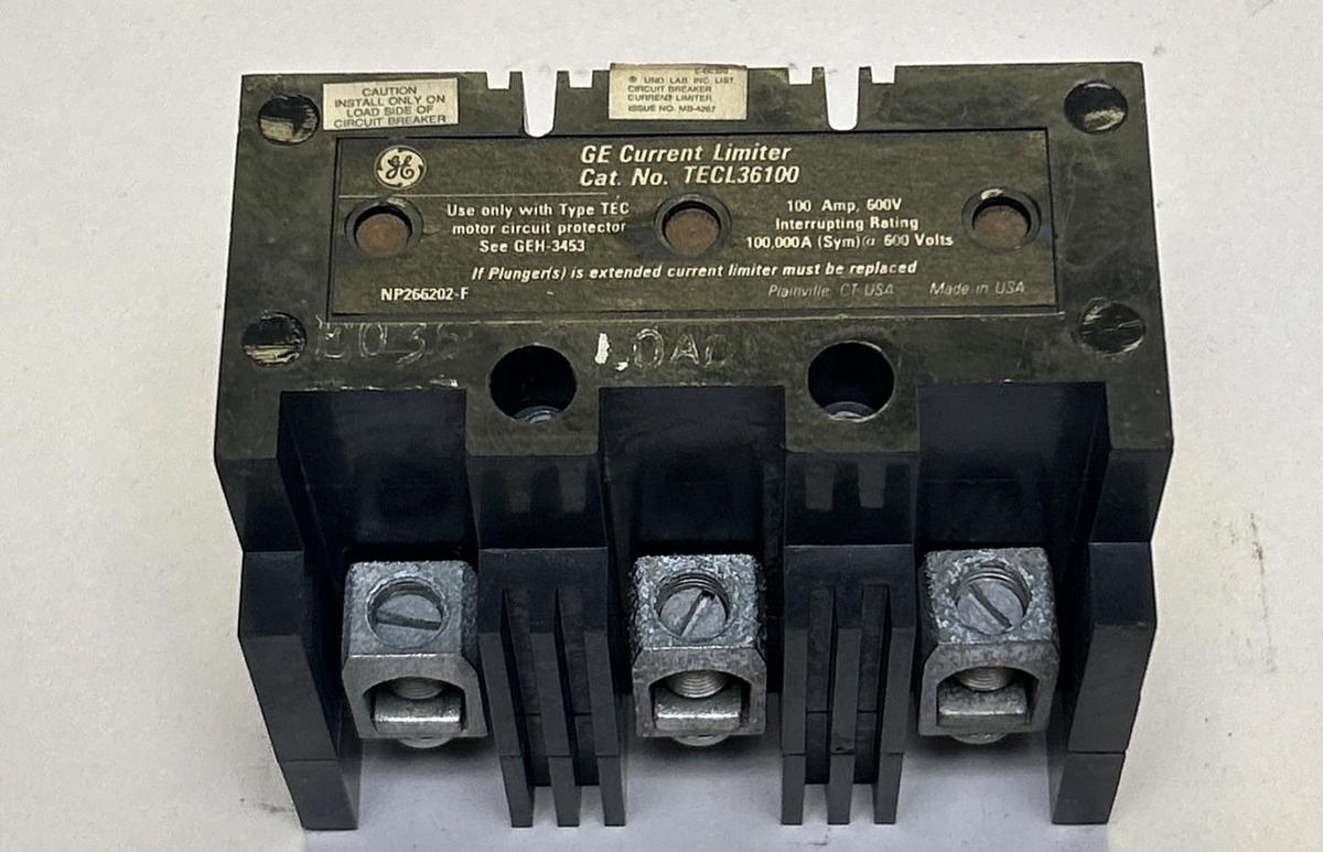 Used GENERAL ELECTRIC,TECL36100,CURRENT LIMITER 100A 600V 3P