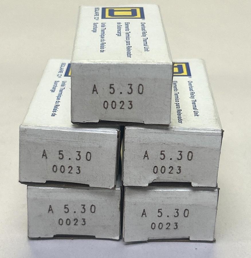 SQUARE D,A5.30,OVERLOAD HEATER ELEMENT LOT OF 5 NOS