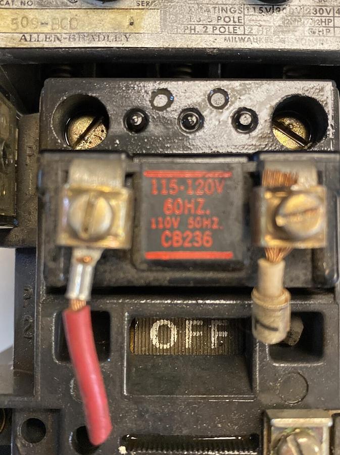 Used Allen-Bradley,509-BOD,Series A Size 1 Motor Starter 3 Poles