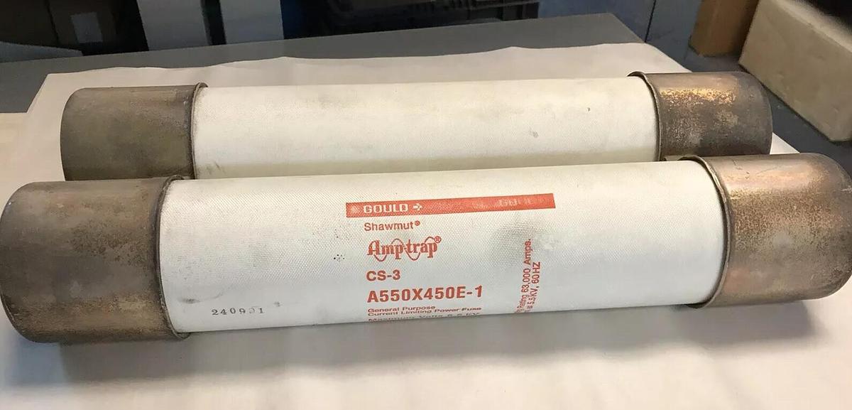 Gould Shawmut Amptrap,CS-3 A550X450E,Double Barrel Fuse 5.5Kv 450E Amps NEW