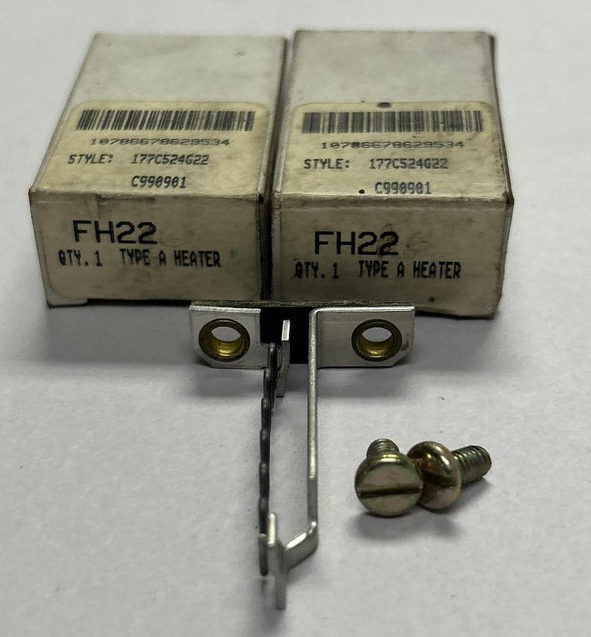 CUTLER HAMMER,FH22,THERMAL OVERLOAD HEATING ELEMENT LOT OF 2 NEW