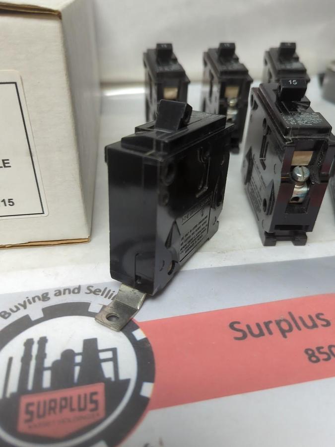 Used SIEMENS,B115,CIRCUIT BREAKER 15 AMP 1-POLE LOT OF 6 PRE-OWNED