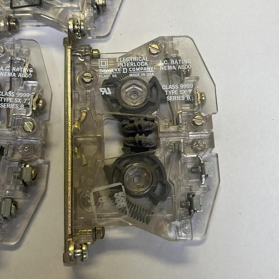 Used SQUARE D,9999SX7,AUXILIARY CONTACT LOT OF 3