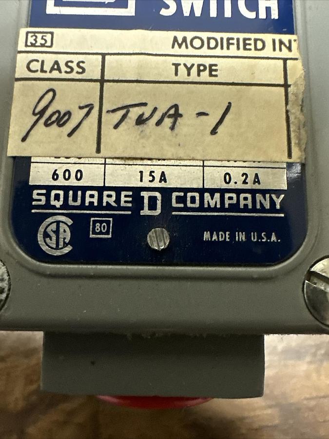 Square D,9007-TUA-1,Limit Switch