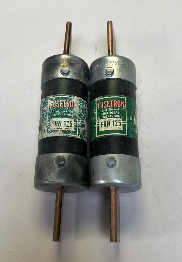 Used BUSSMANN,FRN125,FUSETRON FUSE 125A 600V LOT OF 2