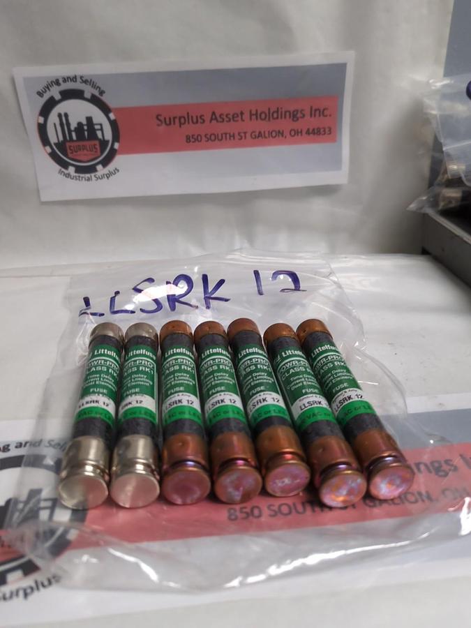 LITTELFUSE,LLSRK-12,POWR-PRO 12 AMP FUSE LOT OF 7 NOS