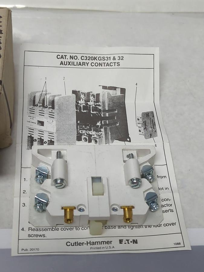 EATON,C320KGS32,AUXILIARY CONTACT SERIES A2 NOS