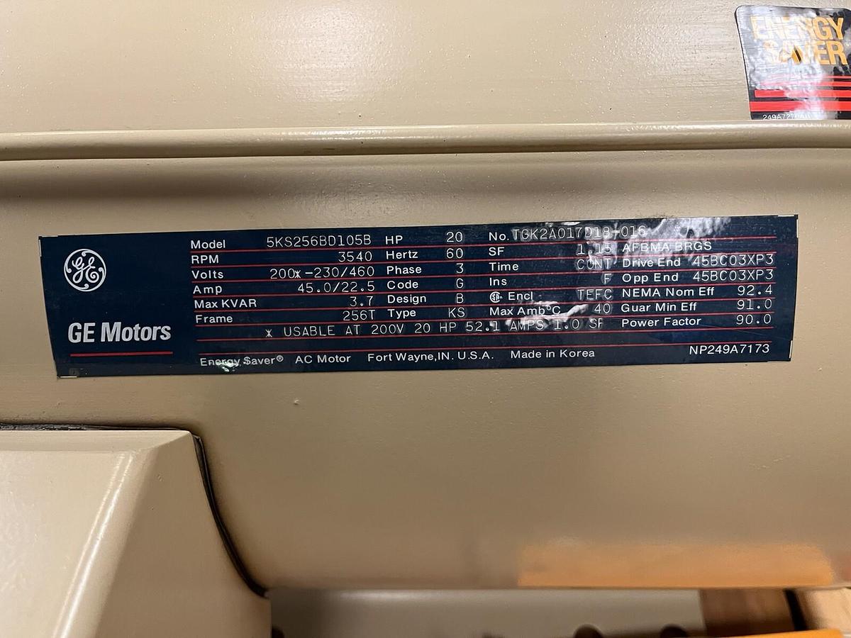 GE,5KS256BD105B,20HP ELECTRIC MOTOR 3540RPM 3PH 256T