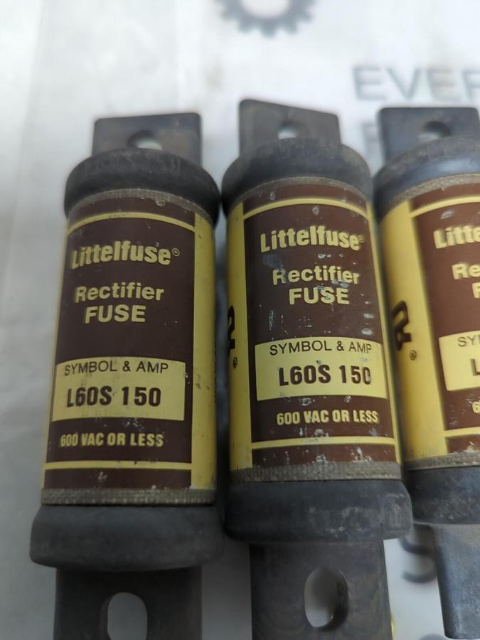 LITTELFUSE,L60S-150,RECTIFIER 150 AMP FUSES LOT OF 4 NOS