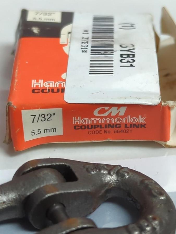 CM,6642021,HAMMERLOCK 7/32 COUPLING LINK 5.5MM LOT OF 17 NOS