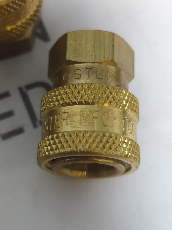 FOSTER,25SF,BRASS QUICK COUPLER 3/8 IN FNPT LOT OF 12 NOS