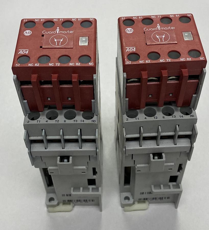Used ALLEN BRADLEY,100-C09D10,SER A CONTACTOR 9 AMP LOT OF 2