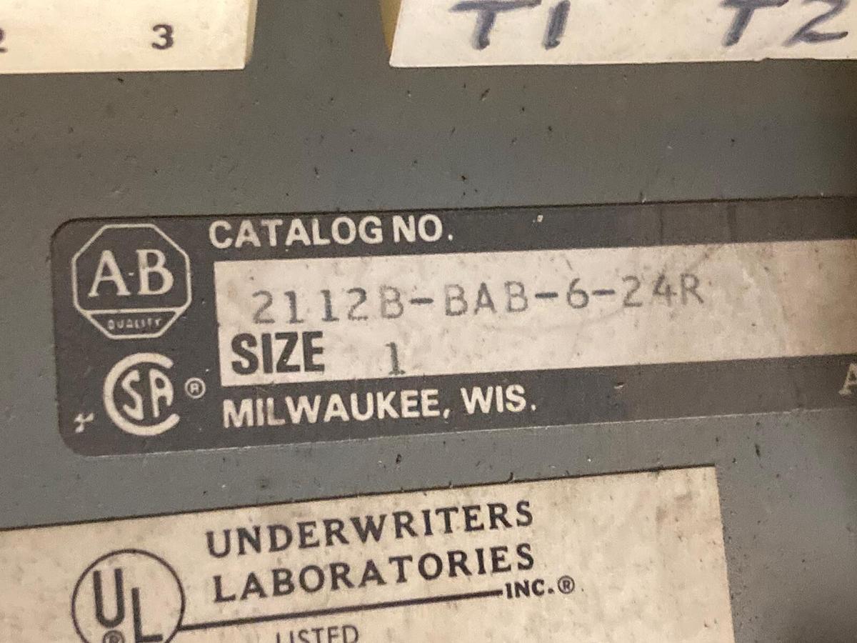 Used Allen-Bradley,2100 2112B,Size 1 Fused MCC 12 INCH Starter Feeder Bucket