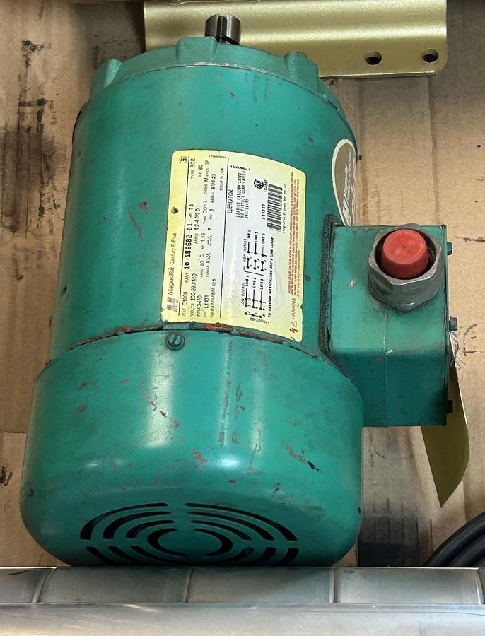 Used MAGNETEK,E1009,MOTOR 1.5HP 200-230/460V 3450 RPM 3PH L143T FRAME