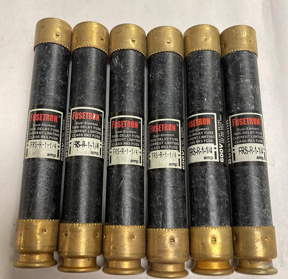 Cooper Bussmann,FRS-R-1-1/4,Fusetron Fuse Lot Of 6 NOS