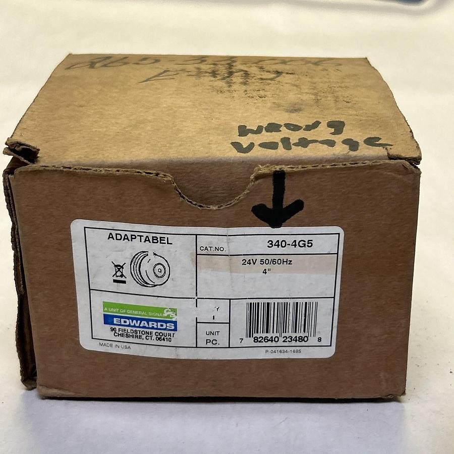 EDWARDS SIGNALING,340-4G5,VIBRATING BELL 24V 4INCH NOS