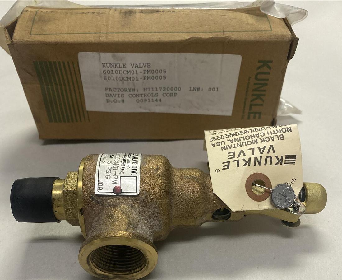KUNKLE,6010DCM01-PM0005,PRESSURE RELIEF VALVE NOS