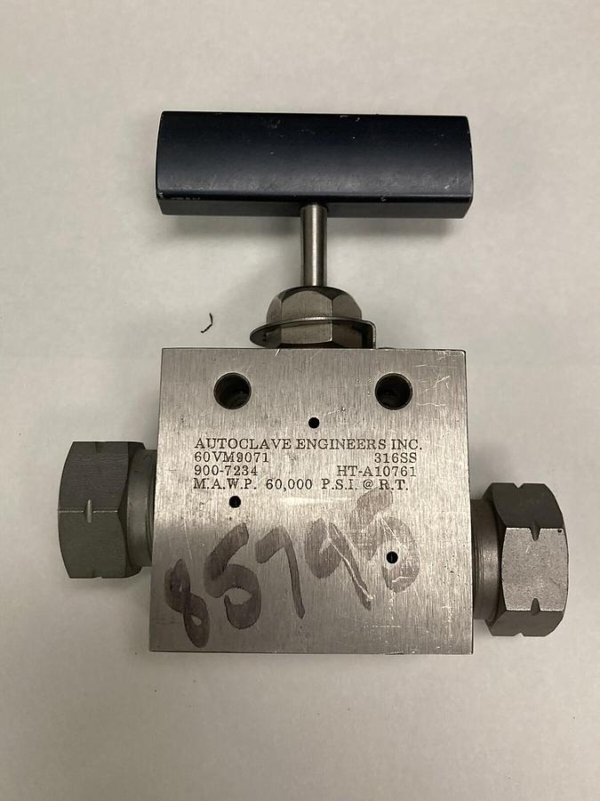 Used Autoclave Engineers,60VM9071,High Pressure Valve 316SS 60000 PSI
