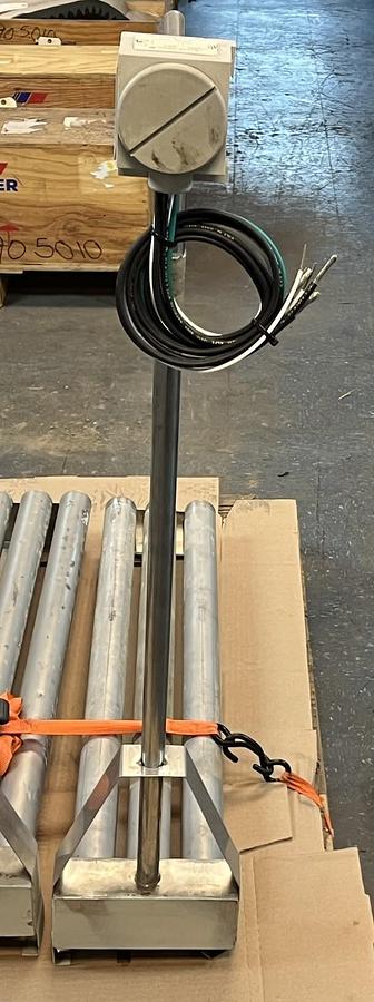 Used PROCESS TECHNOLOGY,3LS18436-R40,3 ELEMENT SS 18kW 480V IMMERSION HEATER 36Lx40H