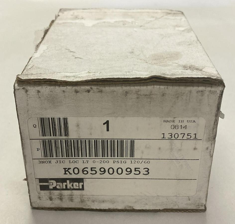 PARKER SCHRADER BELLOWS,K065900953, PILOT VALVE 120V NEW
