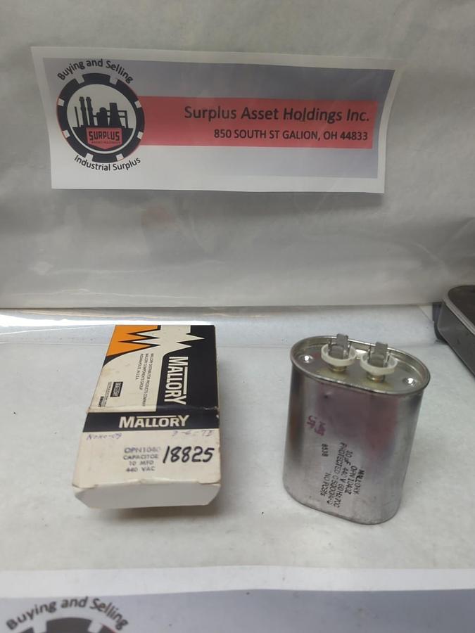 MALLORY,OPN1040,CAPACITOR 10 MFD 440 VAC NOS