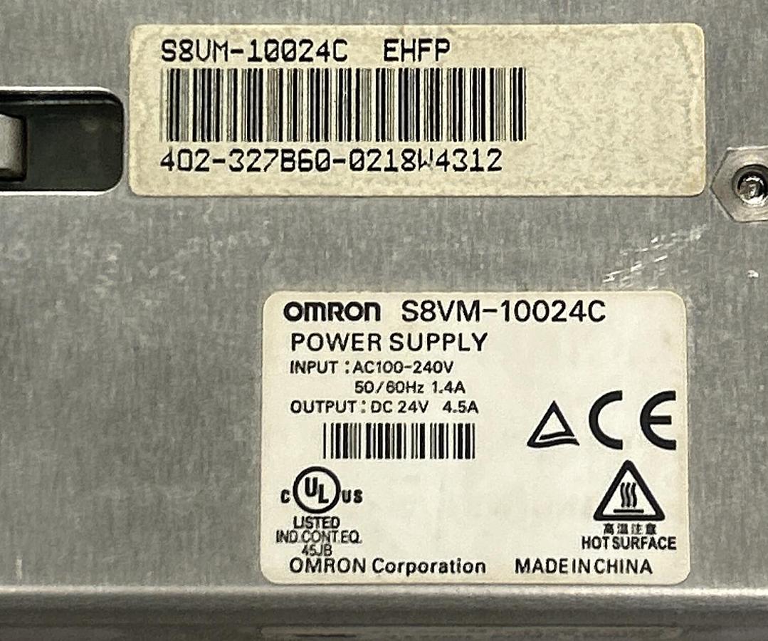Used OMRON,S8VM-10024,SWITCHING POWER SUPPLIES 24V 4.5A