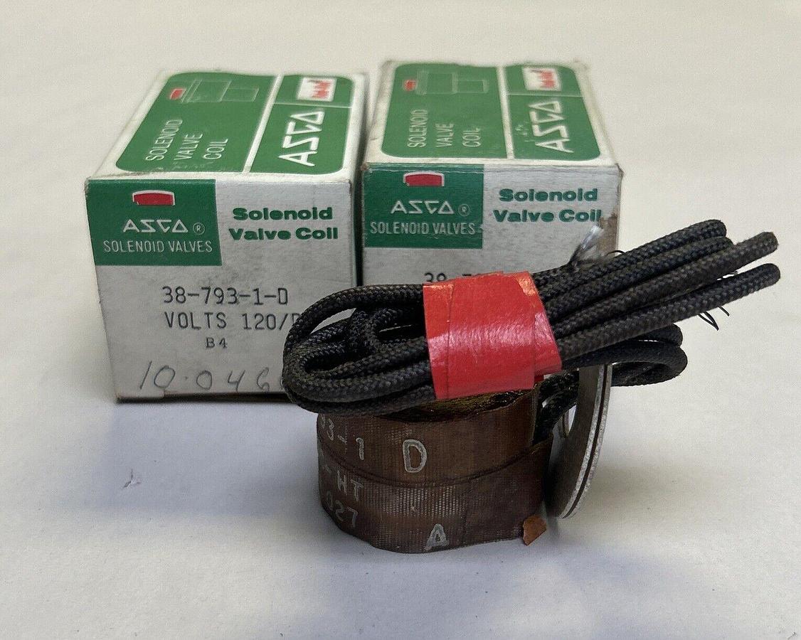ASCO,38-793-1-D,SOLENOID VALVE COIL 120V LOT OF 2 NOS