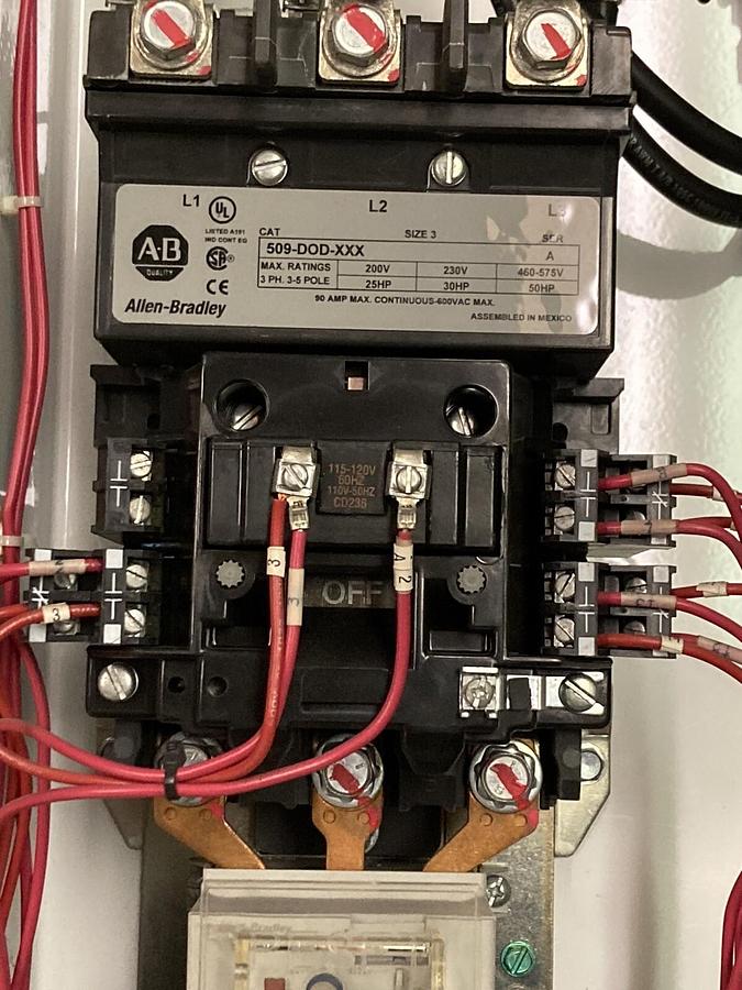 Used Allen-Bradley,2100 2112,Size 3 Fused MCC 32 Inch Starter Feeder Bucket