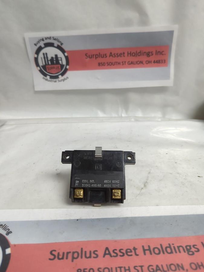 Used SQUARE D,31041-400-60,MAGNETIC COIL 480/440V 60/50HZ PRE-OWNED