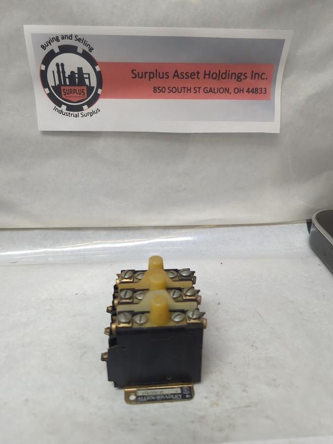 Used ALLEN BRADLEY,816-BOV169,SERIES K INDUSTRIAL CONTROL SYSTEM RELAY PRE-OWNED