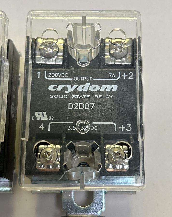 Used CRYDOM,D2D07,SOLID STATE RELAY LOT OF 2