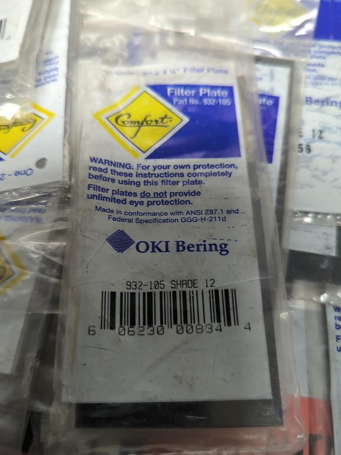 OKI BERING,932-105,SHADE 12 FILTER PLATE 2X4-1/4 INCH LOT OF 25 NOS