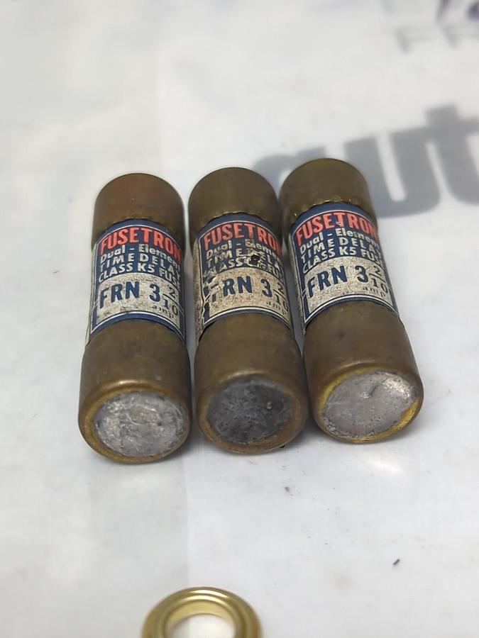 COOPER BUSSMANN,FRN-3-2/10,FUSETRON 3-2/10 AMP FUSE LOT OF 3 NOS