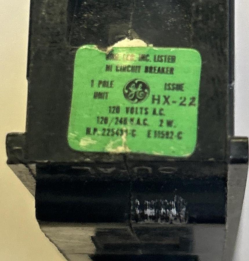 Used GENERAL ELECTRIC,TQL115,CIRCUIT BREAKER 15A 120/240V 1P LOT OF 3