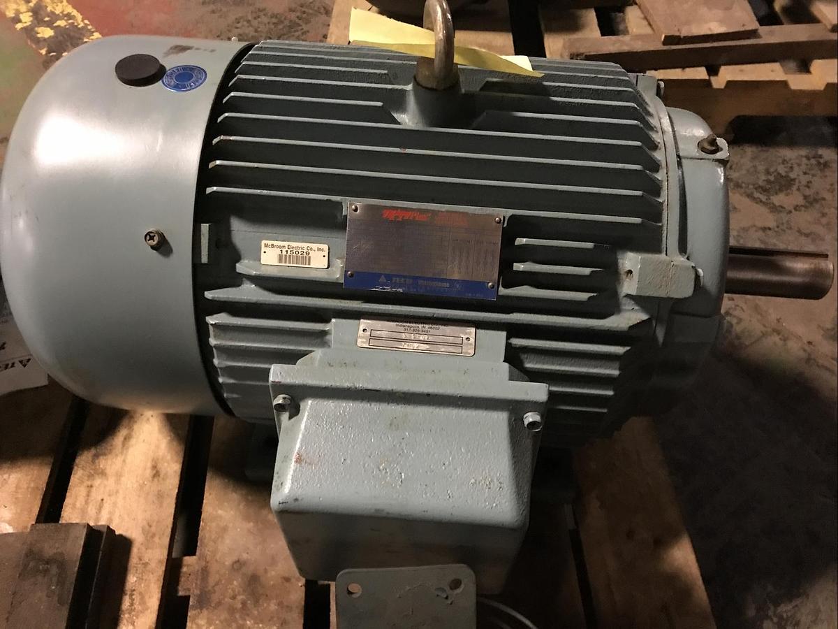 Used Teco Westinghouse TeamPlus,10HP,Induction Motor 1180RPM 230/460V Fr 256T