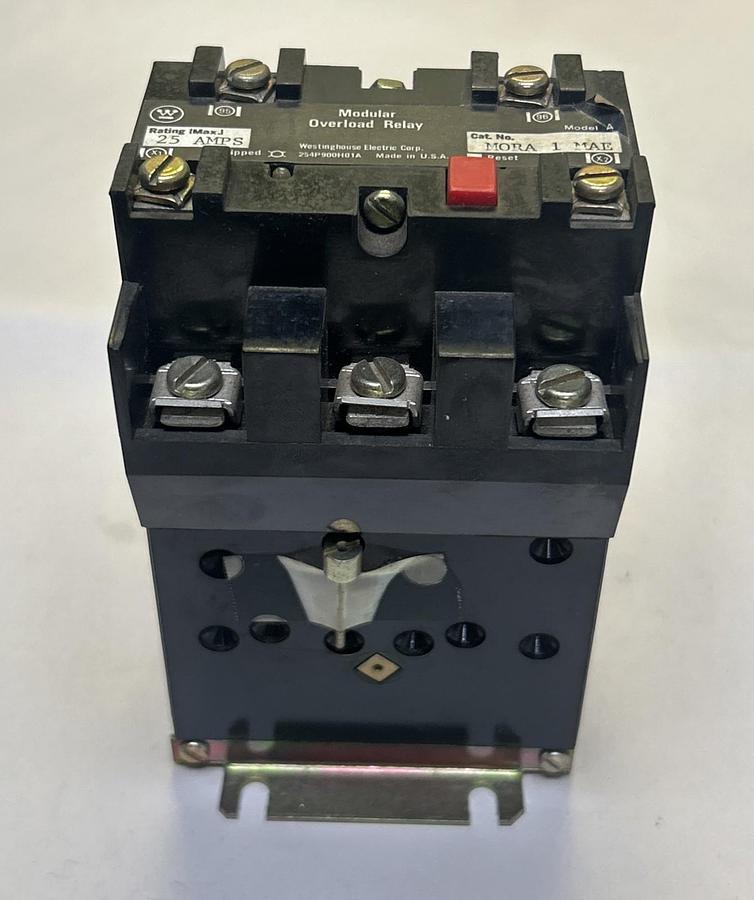 Used WESTINGHOUSE,MORA1MAE,MODULAR OVERLOAD RELAY 25A 600V