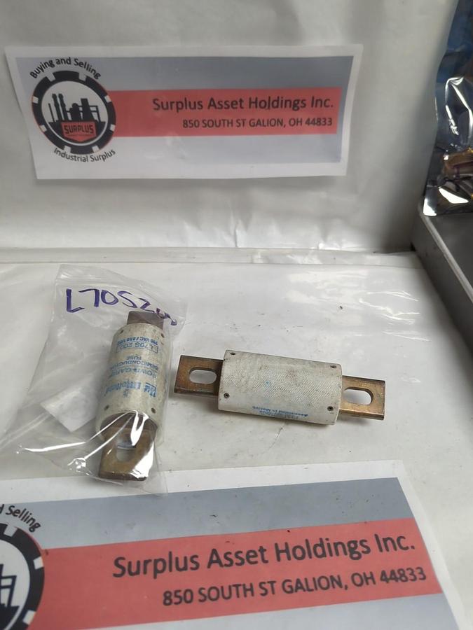 Used LITTELFUSE,L70S200,POWR-GARD FUSE 200 AMP LOT OF 2 PRE-OWNED