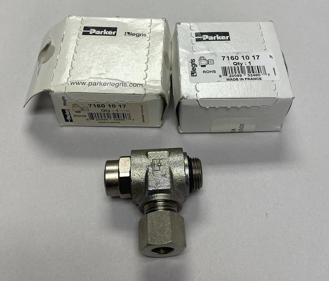 PARKER,7160 10 17,Pneumatic FLOW CONTROL Regulator LOT OF 2 NEW