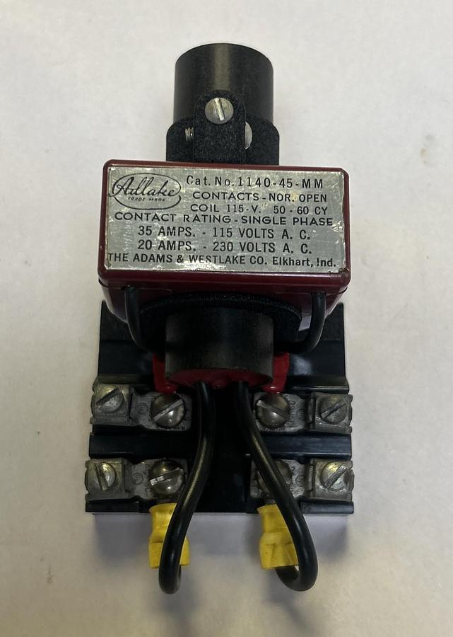 Used ADLAKE,1140-45-MM,RELAY 35A/115VAC 20A/230VAC COIL