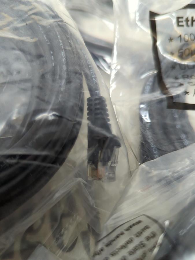 ETHERNET,5E UTP,BOOTED PATCH CABLE 350MHZ 15 FT LOT OF 8 NEW